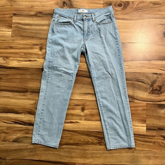 Vans Jeans Juniors Size 7 Cropped Mid Rise Light Blue Fade - Picture 2 of 12